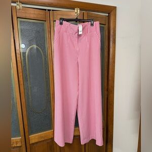 New York & Company Pink and White Striped Wide-Leg Pants, BRAND NEW